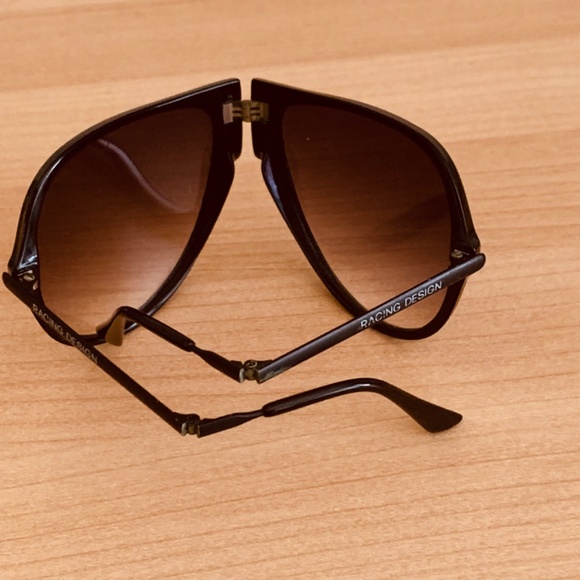 Vintage Racing Design Foldable Aviator Sunglasses - Picture 6 of 7